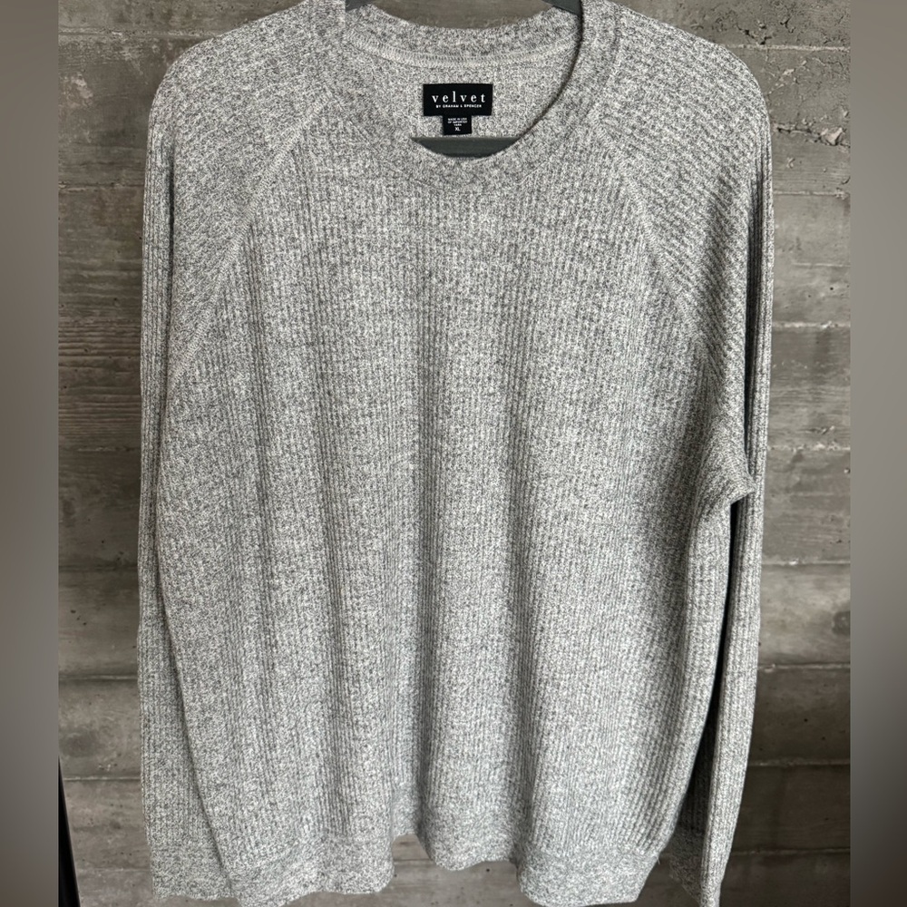 Velvet Men's Heather Gray Crewneck Sweater